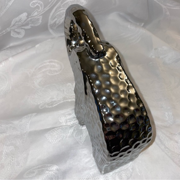 Elephant trunk up for good luck. Unique dimpled metal by Three Hands Corp. - Picture 4 of 9